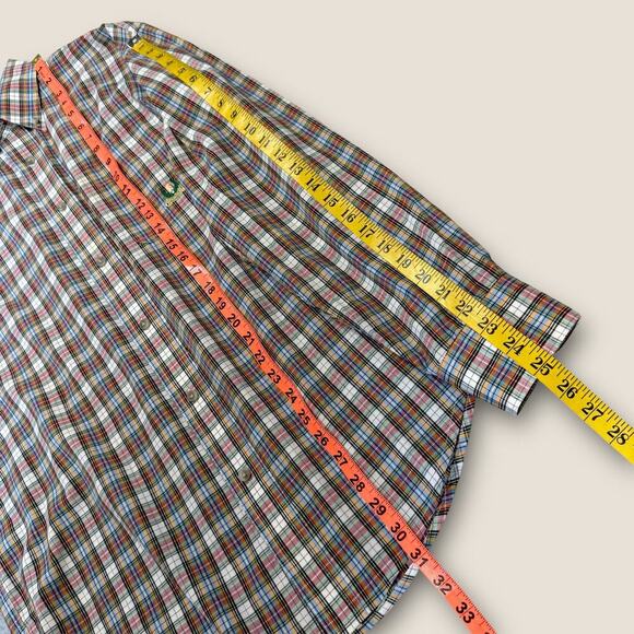 Wrangler Riata Long Sleeve Button Down Shirt Size M Lightweight Multicolor Plaid - Picture 11 of 12